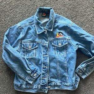 Mickey Embroidered Denim Adult Large Jacket